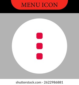 Menu UI Design Elements icons. Set of hamburger Menu buttons. Website Navigation Icons for Mobile App and User Interface. Modern colored Navigation buttons or Web menu and ui icons set