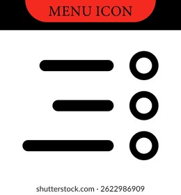Menu UI Design Elements icons. Set of hamburger Menu buttons. Website Navigation Icons for Mobile App and User Interface. Modern colored Navigation buttons or Web menu and ui icons set