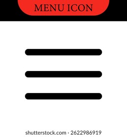 Menu UI Design Elements icons. Set of hamburger Menu buttons. Website Navigation Icons for Mobile App and User Interface. Modern colored Navigation buttons or Web menu and ui icons set