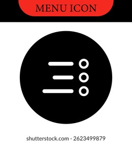 Menu UI Design Elements icons. Set of hamburger Menu buttons. Website Navigation Icons for Mobile App and User Interface. Modern colored Navigation buttons or Web menu and ui icons set