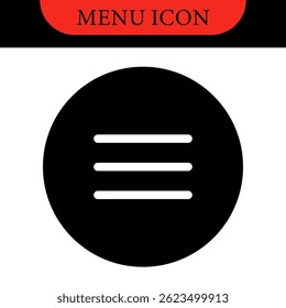 Menu UI Design Elements icons. Set of hamburger Menu buttons. Website Navigation Icons for Mobile App and User Interface. Modern colored Navigation buttons or Web menu and ui icons set