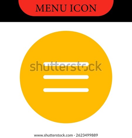Menu UI Design Elements icons. Set of hamburger Menu buttons. Website Navigation Icons for Mobile App and User Interface. Modern colored Navigation buttons or Web menu and ui icons set