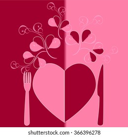Menu Valentine's Day.