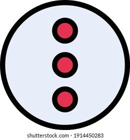 menu vector color line icon