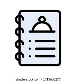 menu vector flat color icon 