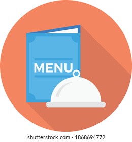 menu vector flat color icon