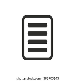 Menu    vector icon. Black  illustration isolated on white  background for graphic and web design.