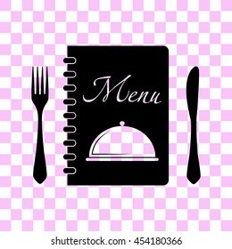 menu vector icon - black illustration