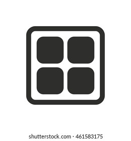 Menu vector icon. Black illustration isolated on white background for graphic and web design.