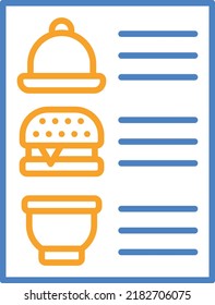 Icono de vector de menú. Se puede usar para imprimir, móviles y aplicaciones web.