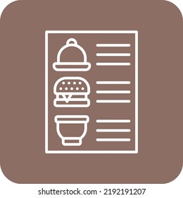 Menu vector icon. Can be used for printing, mobile and web applications.