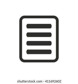 Menu    vector icon. Illustration isolated on white  background for graphic and web design.