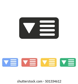 Menu vector icon. Illustration isolated on white background for graphic and web design.
