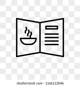 Menu vector icon isolated on transparent background, Menu logo concept