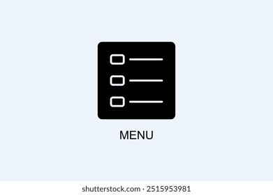 Menu Vector Icon Or Logo Illustration