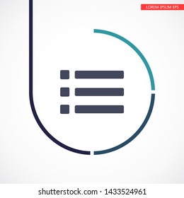 Menu Vector icon . Lorem Ipsum Illustration design