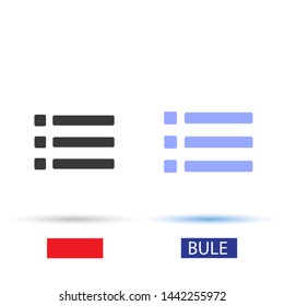 Menu Vector icon . Lorem Ipsum Illustration design