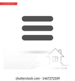 Menu Vector icon . Lorem Ipsum Illustration design