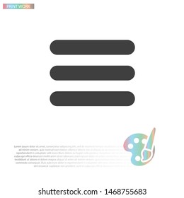 Menu Vector icon . Lorem Ipsum Illustration design