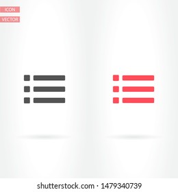Menu Vector icon . Lorem Ipsum Illustration design