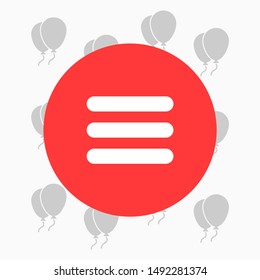 Menu Vector icon . Lorem Ipsum Illustration design
