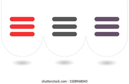 Menu Vector icon . Lorem Ipsum Illustration design