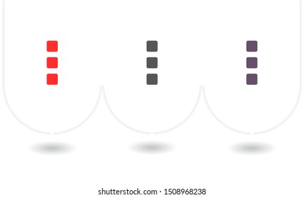 Menu Vector icon . Lorem Ipsum Illustration design