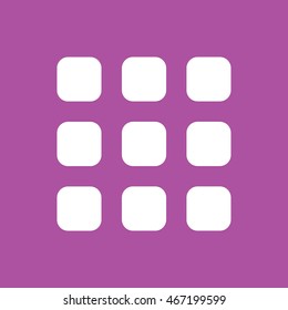 Menu vector icon. Purple background