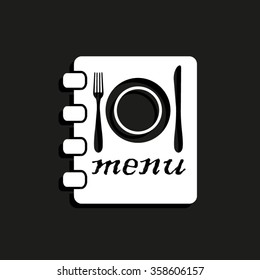 menu -  vector icon with shadow