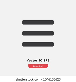 Menu vector icon. Sidebar symbol. Best modern flat pictogram illustration sign for web and mobile apps design