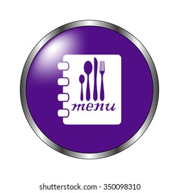 menu - vector icon; violet button