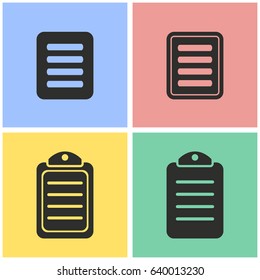 Menu vector icons set. Black illustration isolated for graphic and web design.