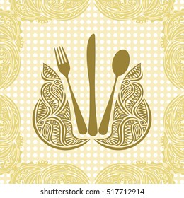 Menu. Vector illustration.