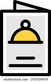 icono de color de línea de vector de menú