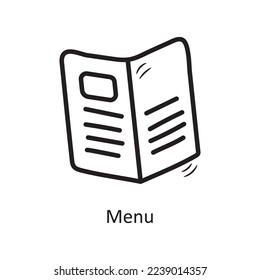Menu vector outline Icon Design illustration. Food and Drinks Symbol on White background EPS 10 File