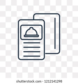 Menu vector outline icon isolated on transparent background, high quality linear Menu transparency concept can be used web and mobile