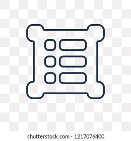 Menu vector outline icon isolated on transparent background, high quality linear Menu transparency concept can be used web and mobile