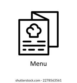 Menu Vector       outline Icons. Simple stock illustration stock