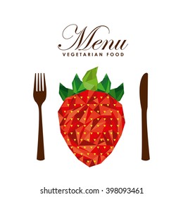 menu vegetarian food design 