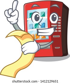 With menu vending machine next to character door