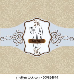 Menu Vintage background with ornaments. Vector