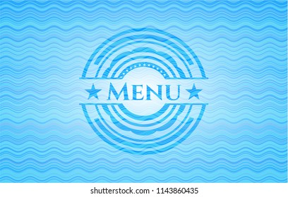 Menu water representation style badge.