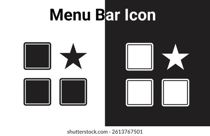 Menu web sign. Web or mobile app navigation interface simple line signs.