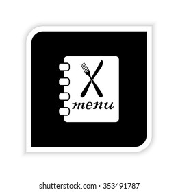menu -  white vector icon
