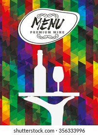 menu wine design, vector illustration eps10 graphic 