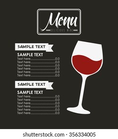 menu wine design, vector illustration eps10 graphic 