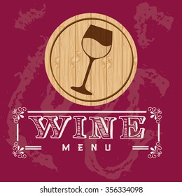 menu wine design, vector illustration eps10 graphic 