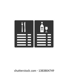 Menu with Wine list icon. Menu with Wine list symbol design. Stock - Vector illustration can be used for web