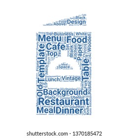 menu word cloud. tag cloud about menu