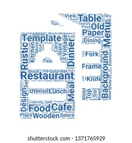 menu word cloud. tag cloud about menu